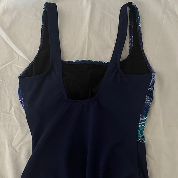 Blue One Piece Swimsuit TYR SIZE 10 - Picture 8 of 9